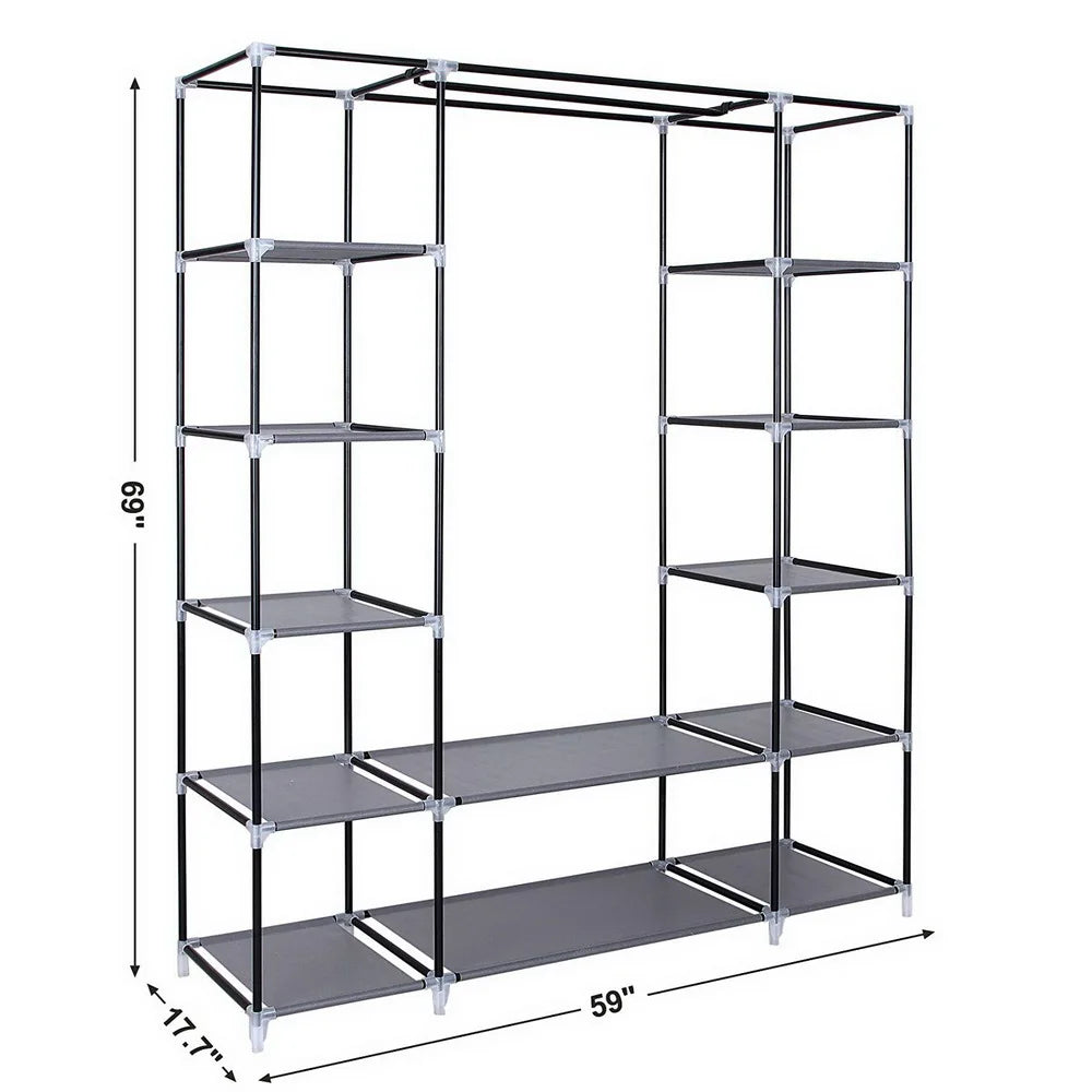 Closet Organizer with Shelves and Storage Bins
