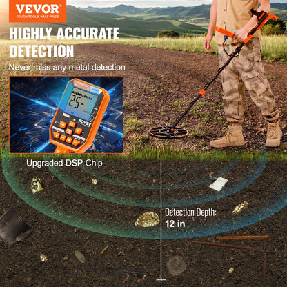 Professional Rechargeable Metal Detector With Waterproof Coil