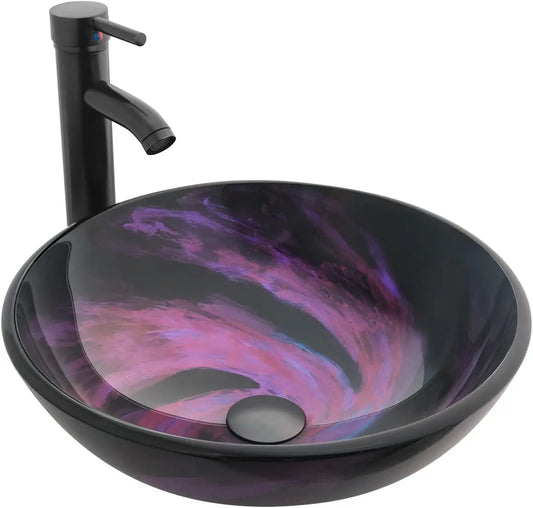 Tempered Glass Round Bowl Sink