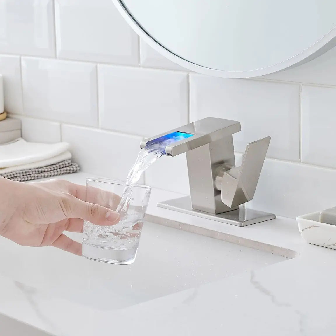 Single Handle LED Waterfall faucet