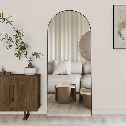 Arched Floor Standing Full Length Mirror