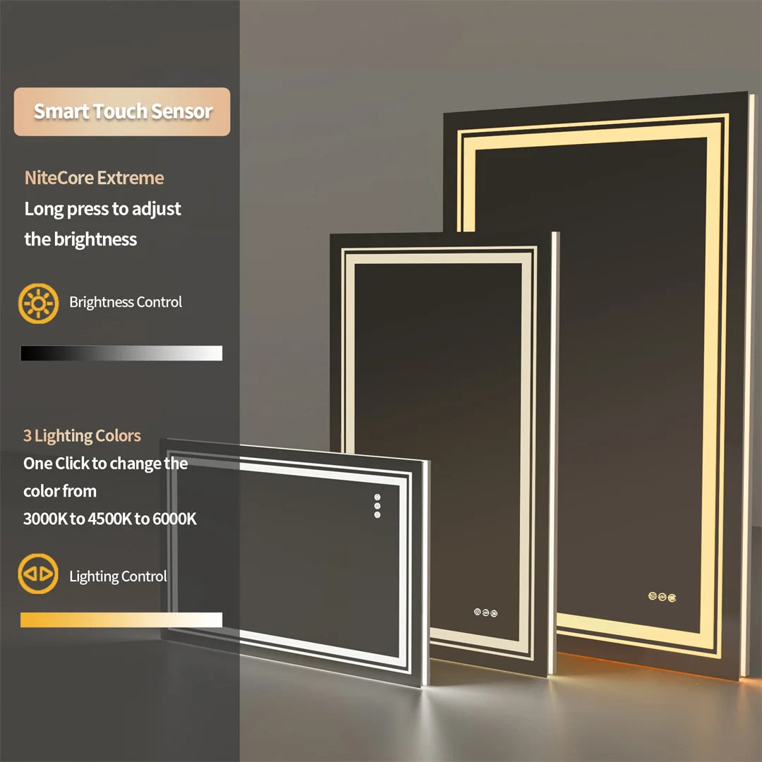 Anti-Fog Backlit LED Bathroom Mirror