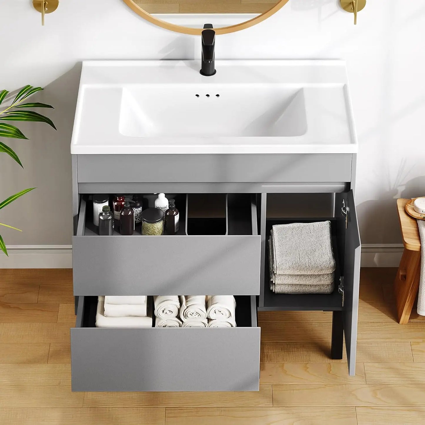 Freestanding Bathroom Vanity Sink Combo